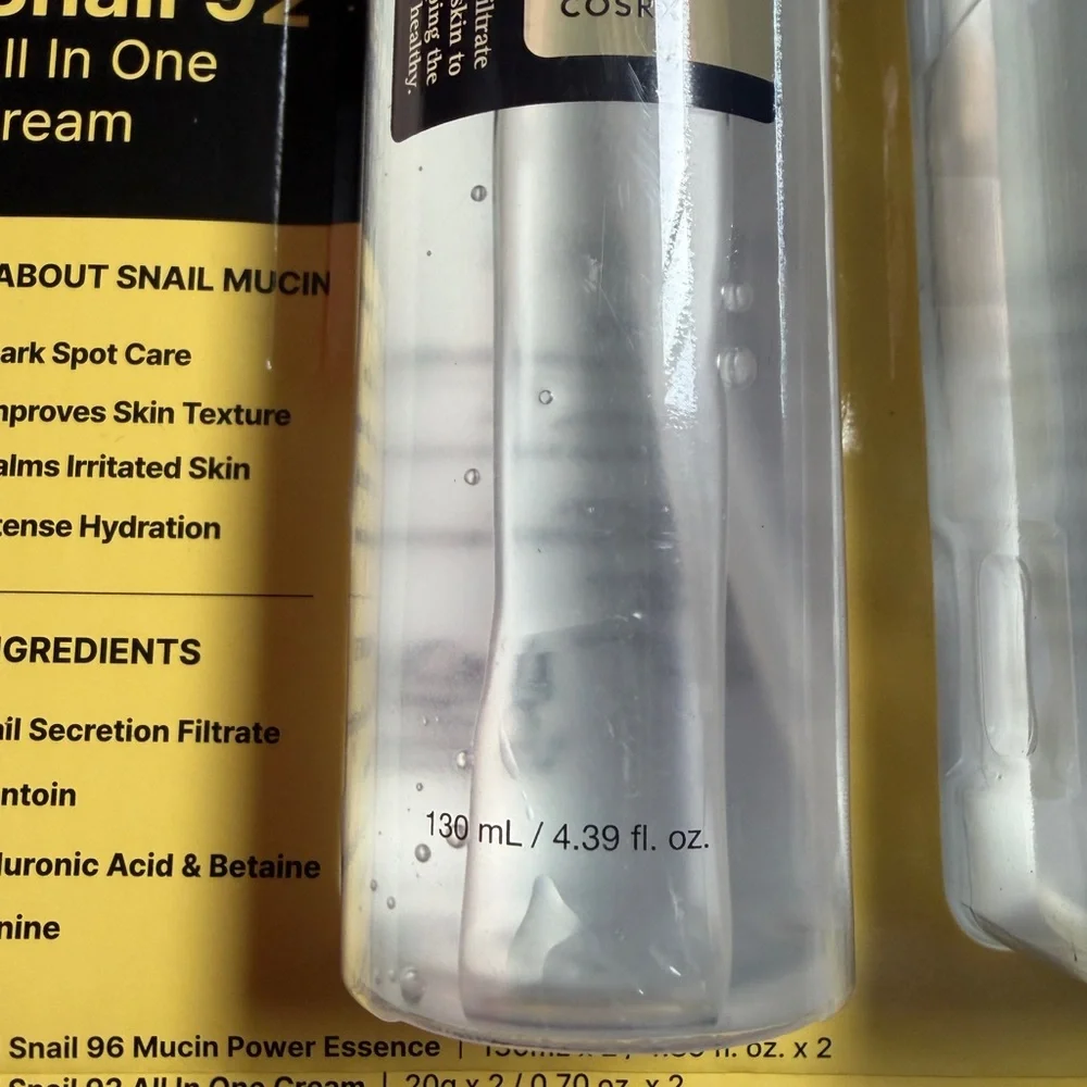 COSRx snail mucin full size 4.39 oz Bottles with 2 all-in-one creams set NEW